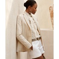 Womens Pinstriped Blazer