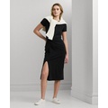 Womens Jersey Twist-Front Midi Dress