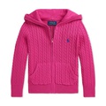 Toddler & Little Girls Mini-Cable Cotton Full-Zip Hoodie