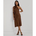 Womens Asymmetric Satin Dress