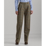 Womens Glen Check Straight-Leg Pants