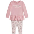 Baby Girl Ruffled Tee & Floral Legging Set