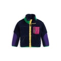 Toddler and Little Girls Color-Blocked Teddy Fleece Jacket