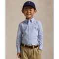 Toddler and Little Boys Striped Cotton Poplin Shirt