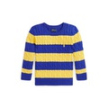 Toddler and Little Boys Striped Cable-Knit Cotton Sweater