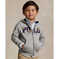 Toddler and Little Boys Corduroy-Logo Fleece Full-Zip Hoodie