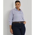 Plus Size Cotton Striped Shirt