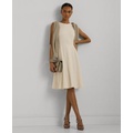 Womens Ponte Fit-and-Flare Dress