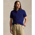 Mens Classic-Fit Striped Mesh Polo Shirt