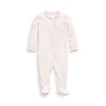 Baby Girls Cotton Floral Trim Coverall