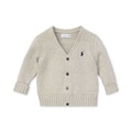 Baby Boys Combed Cotton V-Neck Cardigan