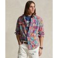 Mens Classic-Fit Patchwork Madras Workshirt