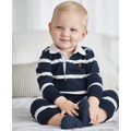 Baby Boys Striped Rugby Cotton Coverall