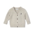 Baby Boys Combed Cotton V Neck Cardigan