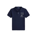 Toddler and Little BoysCotton Mesh Letterman Polo Shirt