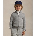 Toddler and Little Boys Cotton Full Zip Sweater