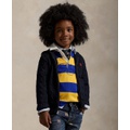 Toddler and Little Boys Cable Cotton Hooded Full Zip Sweater