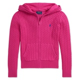 Big Girls Mini-Cable Cotton Full-Zip Hoodie