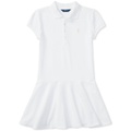 Toddler and Little Girls Cotton Mesh Stretch Shortsleeve Polo Dress