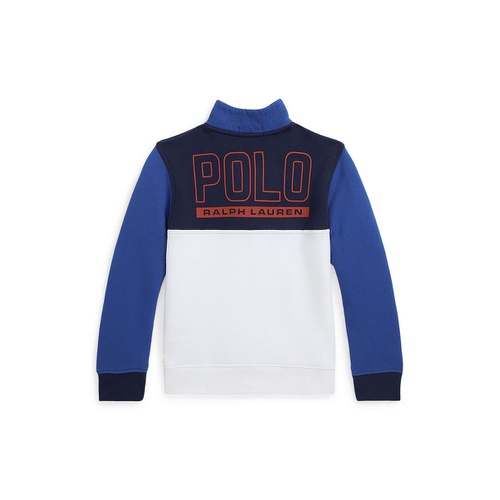 폴로 랄프로렌 Toddler and Little Boys Logo Fleece Quarter-Zip Pullover Sweatshirt