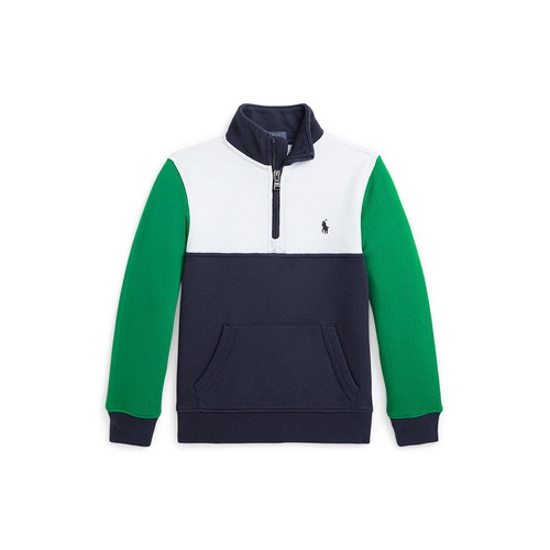 폴로 랄프로렌 Toddler and Little Boys Logo Fleece Quarter-Zip Pullover Sweatshirt