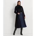 Womens Single-Breasted Belted Maxi Coat