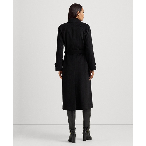 폴로 랄프로렌 Womens Single-Breasted Belted Maxi Coat