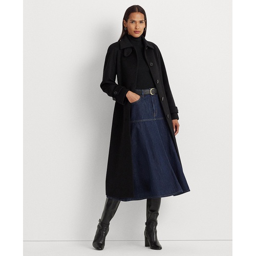 폴로 랄프로렌 Womens Single-Breasted Belted Maxi Coat