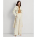 Womens Single-Breasted Belted Maxi Coat