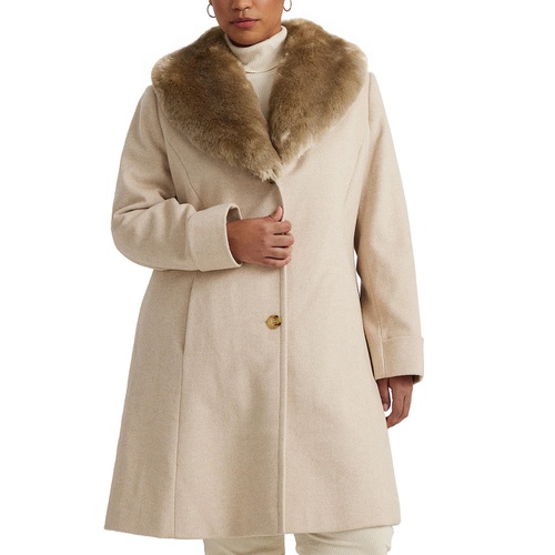 폴로 랄프로렌 Plus Size Faux-Fur-Collar Coat