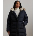 Plus Size Faux-Fur-Trim Hooded Puffer Coat