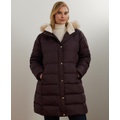 Plus Size Faux-Fur-Trim Hooded Puffer Coat