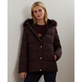 Womens Faux-Fur Hooded Puffer Coat