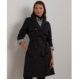 Petite Belted Water-Resistant Trench Coat