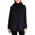 Womens Hooded A-Line Coat