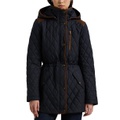 Petite Hooded Quilted Coat