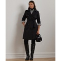 Womens Belted Water-Resistant Trench Coat