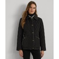 Womens Quilted Velboa-Lined Coat