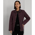 Womens Quilted Velboa-Lined Coat