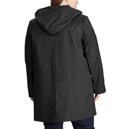 폴로 랄프로렌 Womens Plus Size Hooded A-Line Raincoat Created for Macys