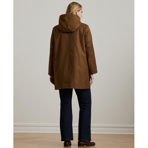 폴로 랄프로렌 Womens Plus Size Hooded A-Line Raincoat Created for Macys