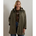 Womens Plus Size Hooded A-Line Raincoat Created for Macys