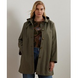 Womens Plus Size Hooded A-Line Raincoat Created for Macys