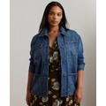 Plus Size Denim Shirt Jacket