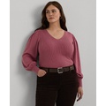 Plus Size Blouson-Sleeve Sweater