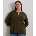 Plus Size 3/4-Sleeve Tunic