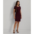 Womens Slim-Fit Cap-Sleeve Cocktail Sheath Dress