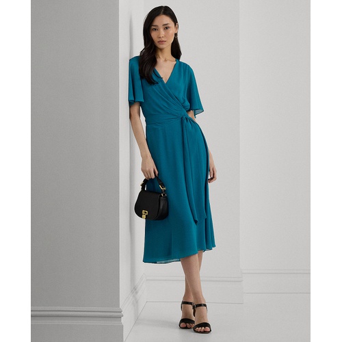 폴로 랄프로렌 Womens Belted Georgette Dress