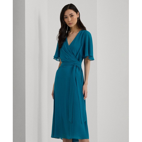 폴로 랄프로렌 Womens Belted Georgette Dress