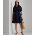 Plus-Size Linen Shirtdress